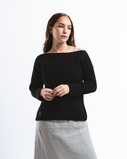 100% Merino Wool Sweater ANDAR Black