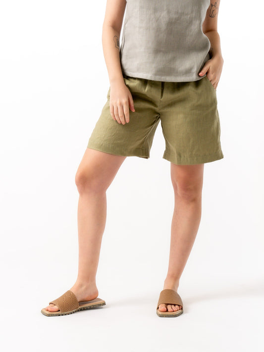 Linen Shorts MOVEMENT Olive
