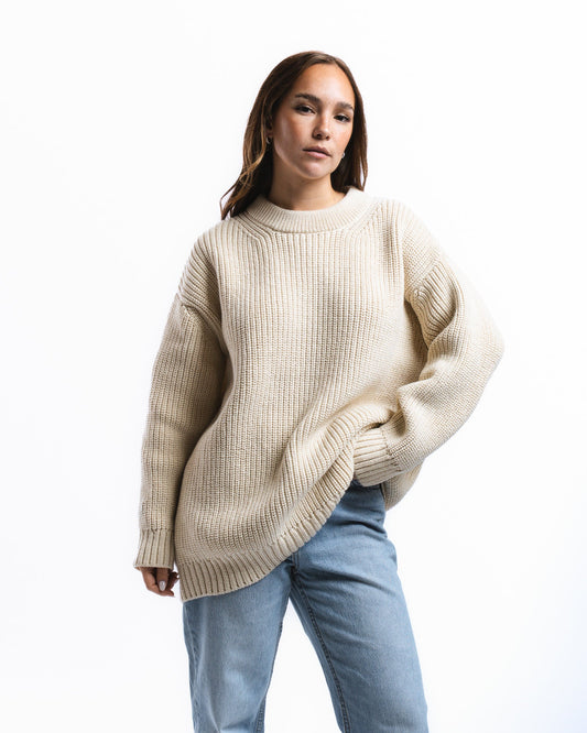 100% Merino Wool Sweater ORIGEN Unisex Off-White