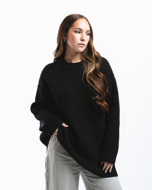 100% Merino Wool Sweater ORIGEN Unisex Black