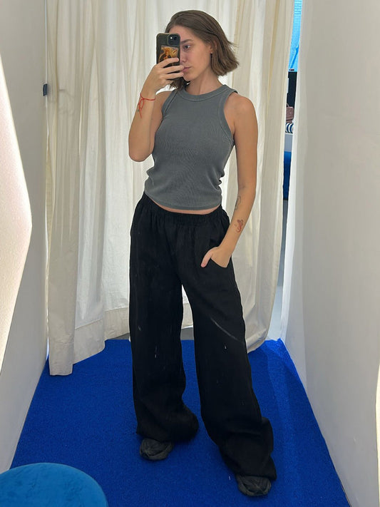 Linen Pants VINEYARD Black