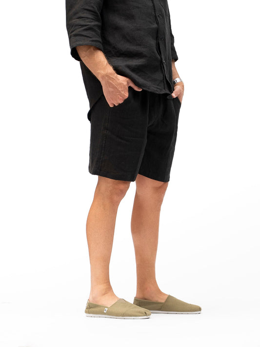 Linen Shorts MOVEMENT Black for Men