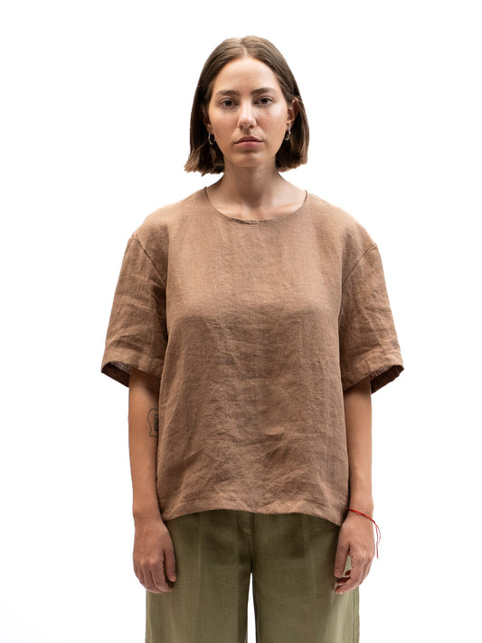Linen Shirt GOLDEN HOUR Brown