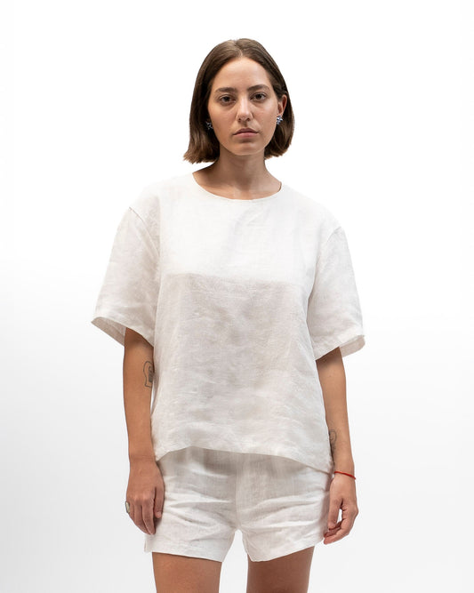 Linen Shirt GOLDEN HOUR White